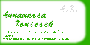annamaria konicsek business card